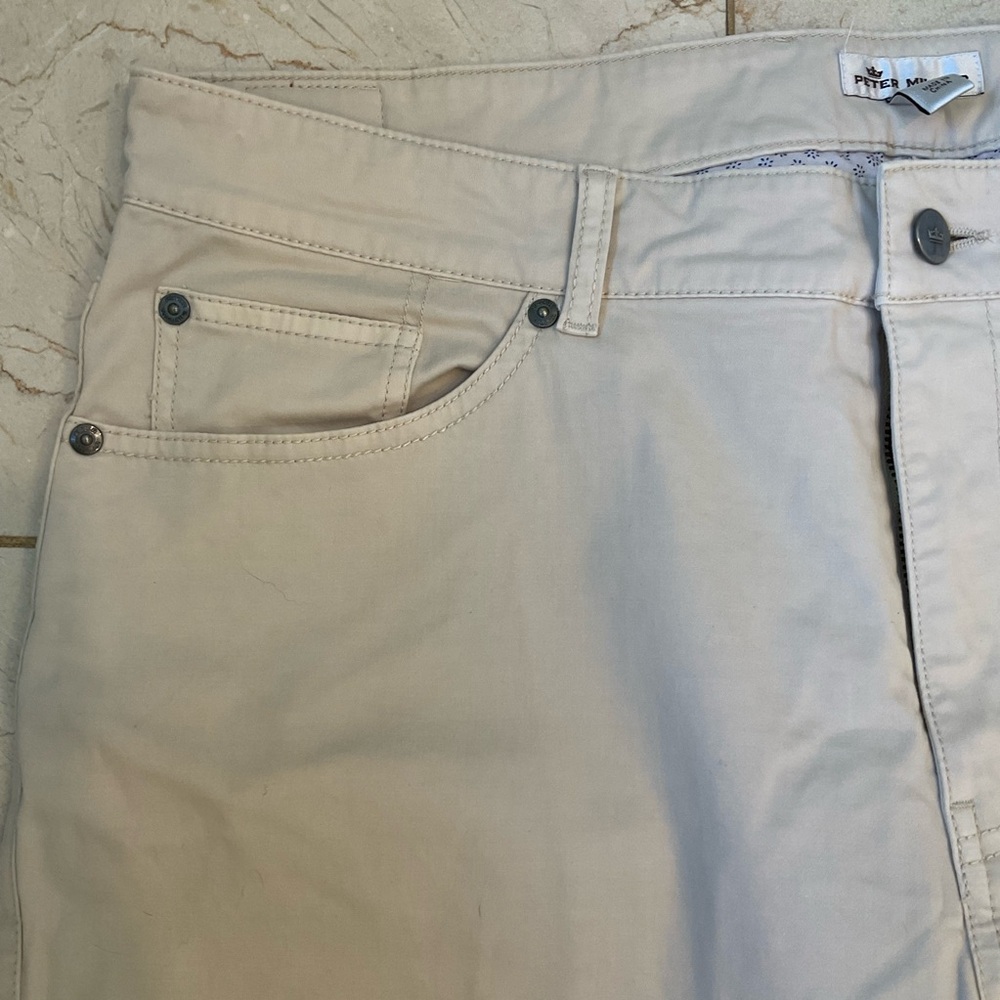 Peter Millar Five-Pocket Pant, Chinos, Cream, Men’s Size 38 x 34 - Picture 3 of 12